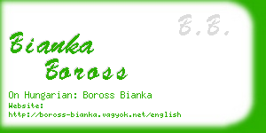 bianka boross business card